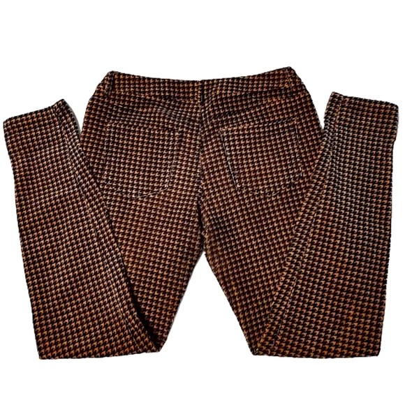 Vera Wang Princess Houndstooth Corduroy Skinny Jeans - Picture 2 of 3